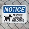 Signmission Service Animals Welcome, 10 in W x Rectangle, Plastic OS-2PACK-NS-P-710-L-16556 - alternate 4